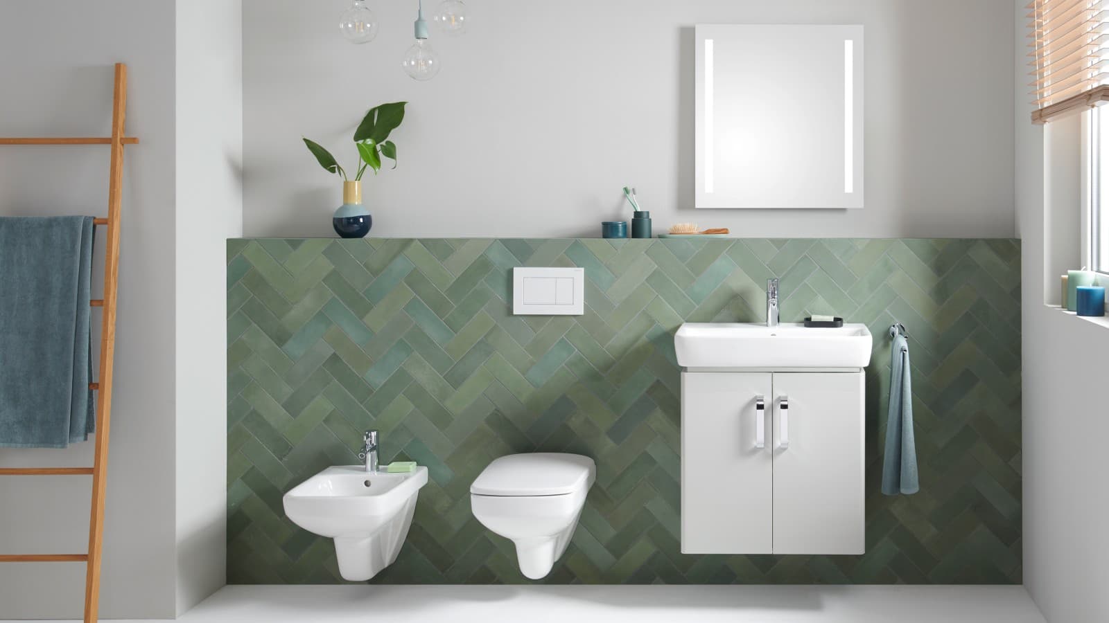 Ванна кімната Geberit Selnova з клавішею змиву Delta Ванна кімната Geberit Selnova з клавішею змиву Delta