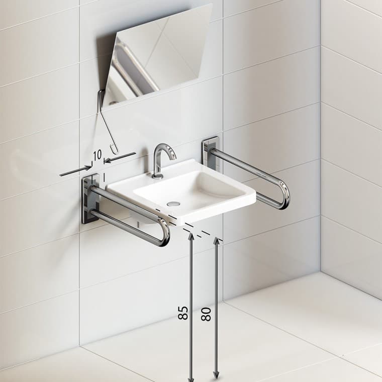 Розрахунки монтажу безбар'єрного умивальника Розрахунки монтажу безбар'єрного умивальника