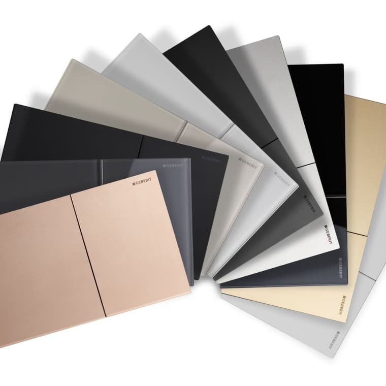 Модель Geberit Sigma70 у різних матеріалах і кольорах Модель Geberit Sigma70 у різних матеріалах і кольорах