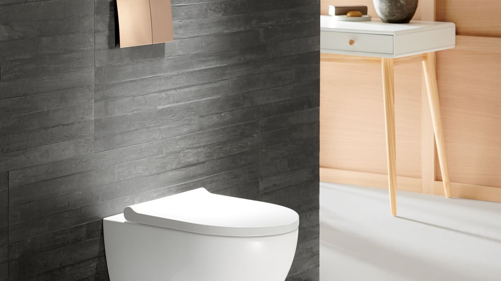 Унітаз Acanto зі змивною клавішею Sigma70 в кольорі червоне золото Унітаз Acanto зі змивною клавішею Sigma70 в кольорі червоне золото