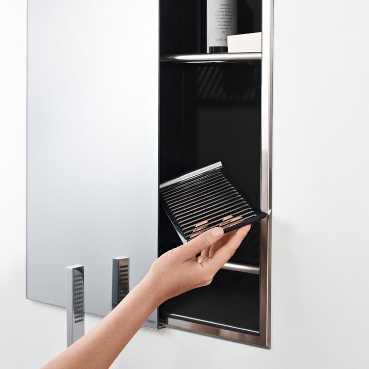 Ніша з полицями для зберігання в темно-сірому кольорі Ніша з полицями для зберігання в темно-сірому кольорі