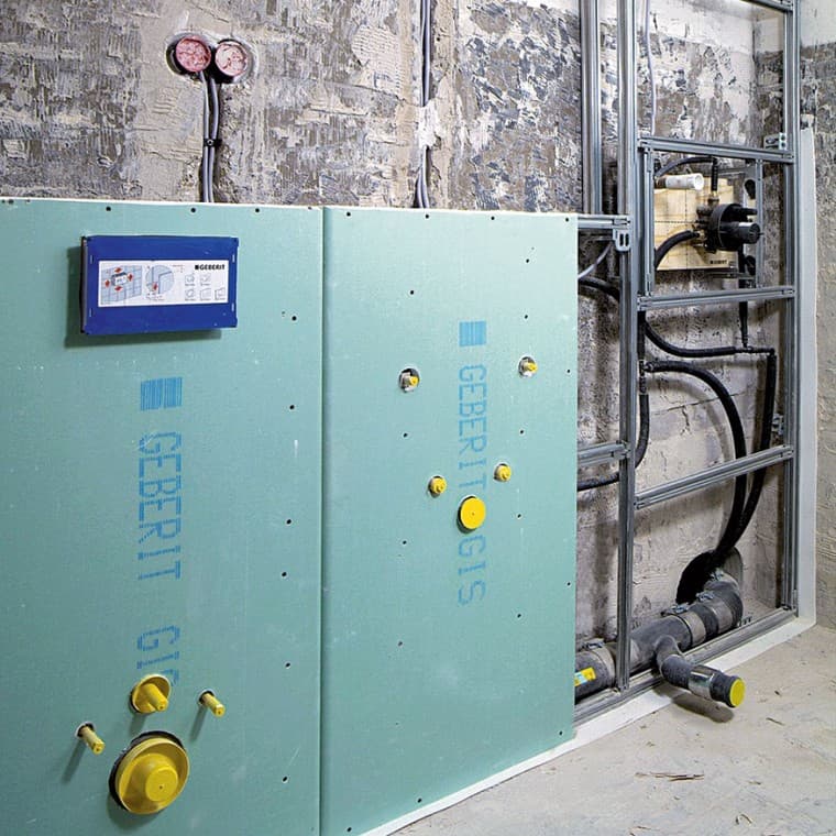 Обшивання панелями системної стіни Geberit GIS Обшивання панелями системної стіни Geberit GIS