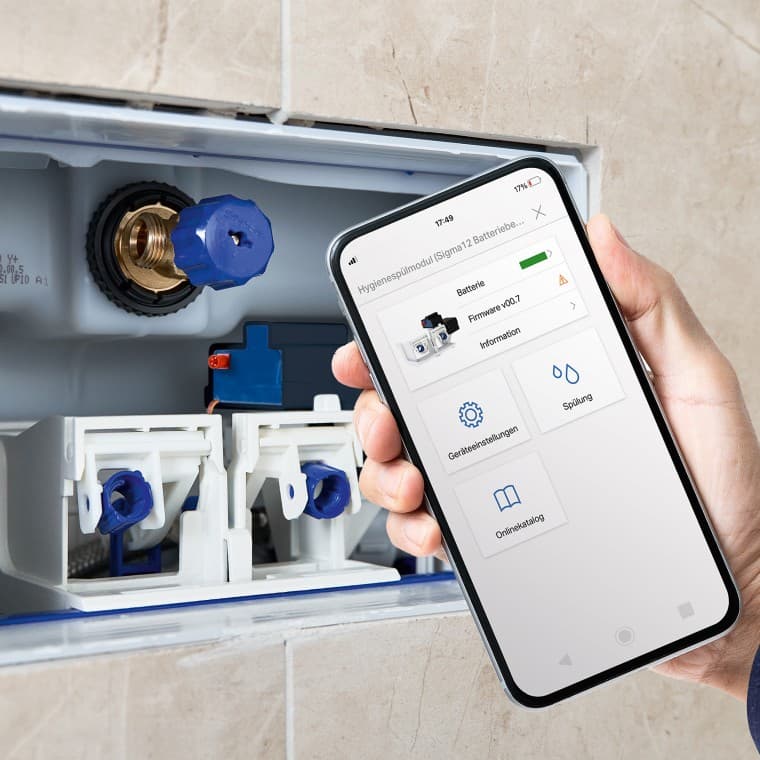 Налаштування санітарного змиву Geberit HS05 за допомогою застосунку Geberit Control. Налаштування санітарного змиву Geberit HS05 за допомогою застосунку Geberit Control.