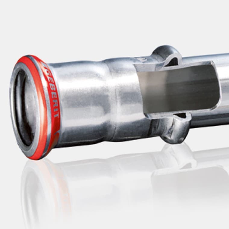 Поперечний переріз фітинга Geberit Mapress із вуглецевої сталі Поперечний переріз фітинга Geberit Mapress із вуглецевої сталі