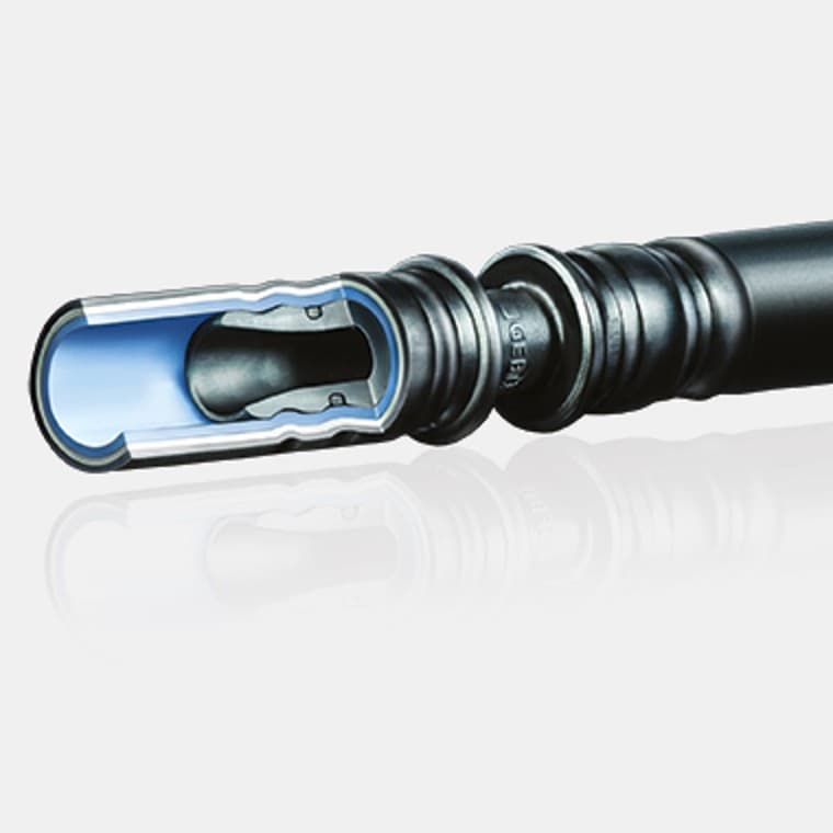 З’єднання фітинга та труби системи Geberit Mepla З’єднання фітинга та труби системи Geberit Mepla